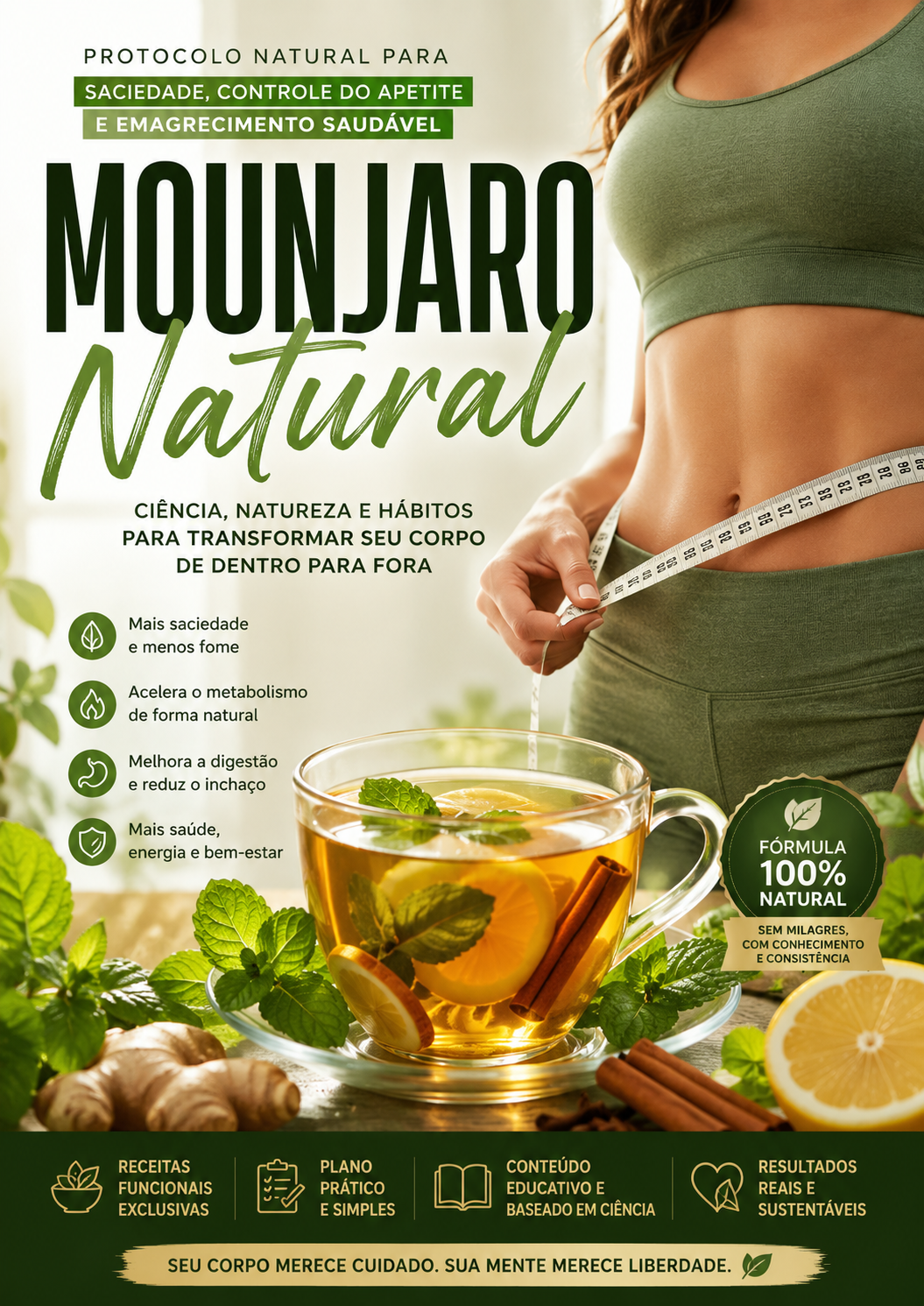 Capa Mounjaro Natural — Protocolo natural para saciedade, controle do apetite e emagrecimento saudável
